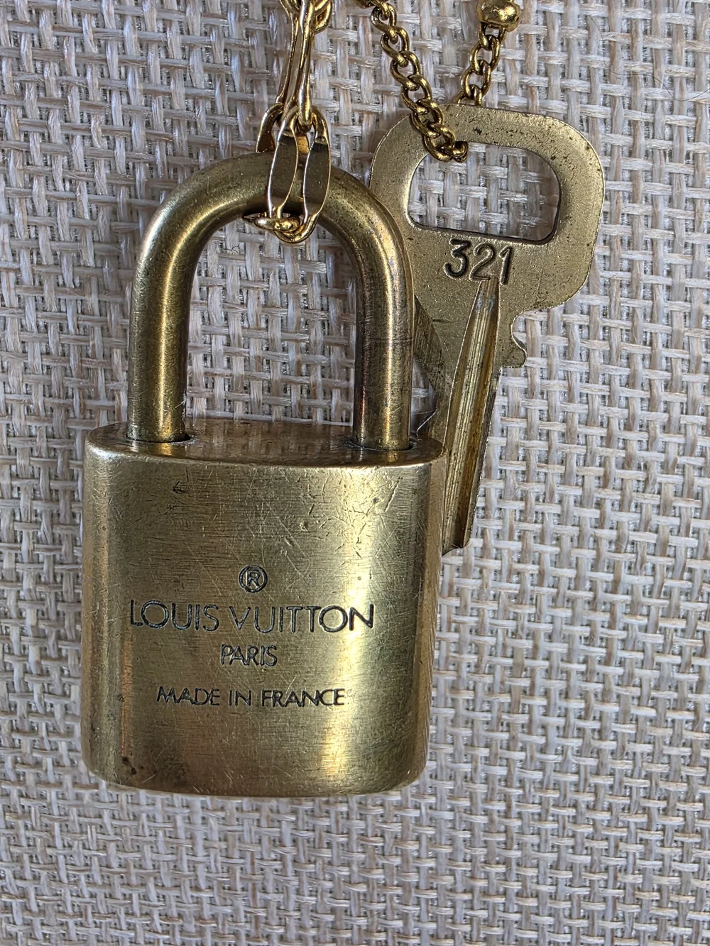 Louis Vuitton Lock & Key Necklace Set on Unbranded Layered Chains - Picture 3 of 8